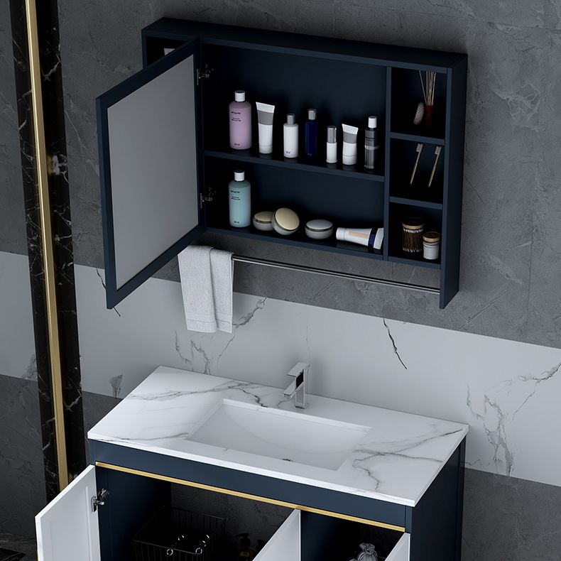 Floor Mount Modern Bathroom Vanity Blue Single-Sink Rectangular Vanity Set Clearhalo 'Bathroom Remodel & Bathroom Fixtures' 'Bathroom Vanities' 'bathroom_vanities' 'Home Improvement' 'home_improvement' 'home_improvement_bathroom_vanities' 1200x1200_8d4d5747-965f-4236-8d21-5f330dd4a397