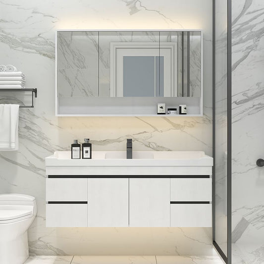 Modern Bathroom Sink Vanity Open Shelf Wall-Mounted Ceramic Top Clearhalo 'Bathroom Remodel & Bathroom Fixtures' 'Bathroom Vanities' 'bathroom_vanities' 'Home Improvement' 'home_improvement' 'home_improvement_bathroom_vanities' 1200x1200_8d5740d1-538c-4231-a841-b9e23dd6ae42