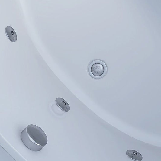 Modern Acrylic Corner Bath Soaking Seat Included Bathtub in White Clearhalo 'Bathroom Remodel & Bathroom Fixtures' 'Bathtubs' 'Home Improvement' 'home_improvement' 'home_improvement_bathtubs' 'Showers & Bathtubs' 1200x1200_8d5c5562-e2a2-4c97-b65b-a0c30f4a0627