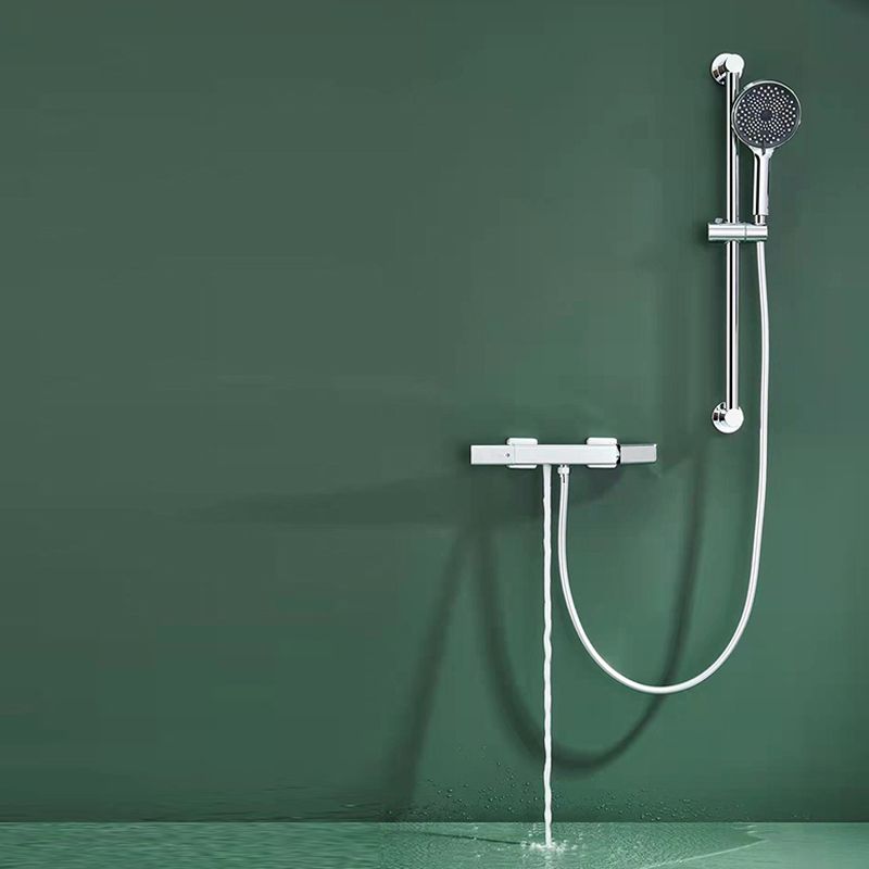 Modern Shower Head Combo Brass Adjustable Shower Head Wall Mounted Shower Faucet Clearhalo 'Bathroom Remodel & Bathroom Fixtures' 'Home Improvement' 'home_improvement' 'home_improvement_shower_faucets' 'Shower Faucets & Systems' 'shower_faucets' 'Showers & Bathtubs Plumbing' 'Showers & Bathtubs' 1200x1200_8d6473dc-5e89-4144-83c7-9a80f6314d74