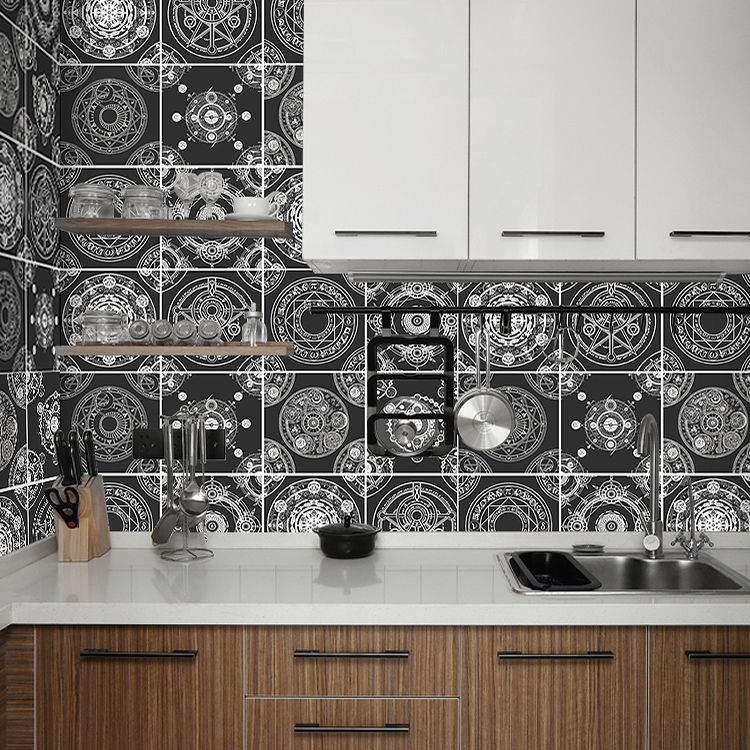 Spanish Pattern Singular Tile Mildew Resistant Peel & Stick Tile for Backsplash Wall Clearhalo 'Flooring 'Home Improvement' 'home_improvement' 'home_improvement_peel_stick_blacksplash' 'Peel & Stick Backsplash Tile' 'peel_stick_blacksplash' 'Walls & Ceilings' Walls and Ceiling' 1200x1200_8d6f51bd-59df-4dad-9454-b929b9339459
