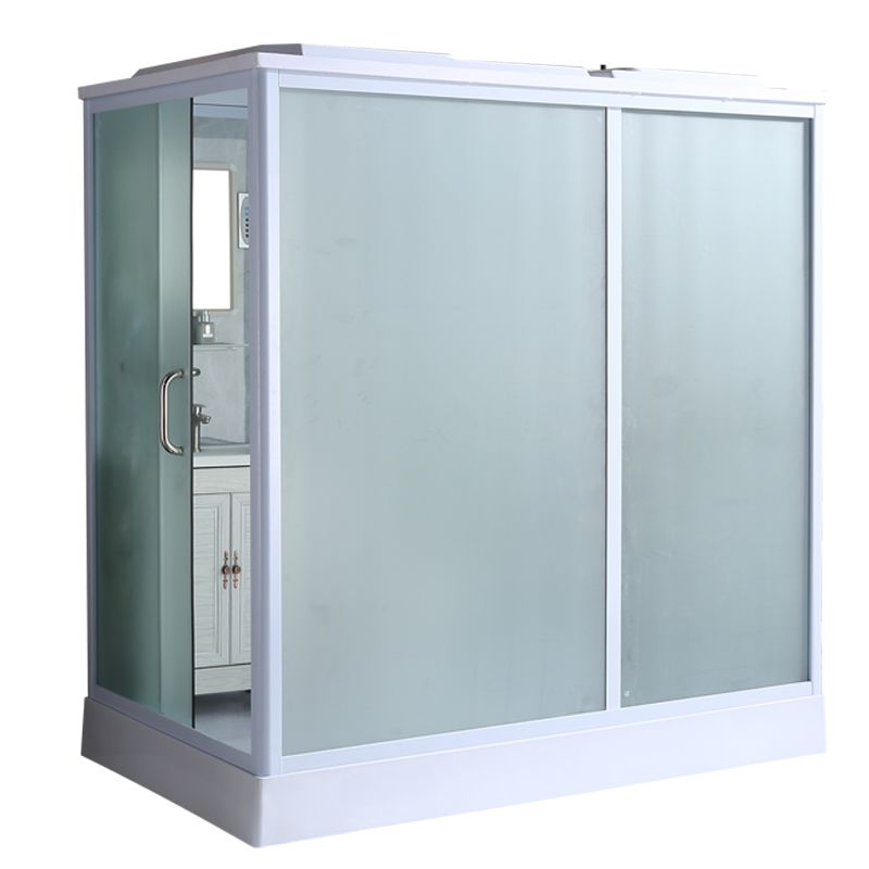 Contemporary Shower Enclosure Frosted Framed Shower Enclosure Clearhalo 'Bathroom Remodel & Bathroom Fixtures' 'Home Improvement' 'home_improvement' 'home_improvement_shower_stalls_enclosures' 'Shower Stalls & Enclosures' 'shower_stalls_enclosures' 'Showers & Bathtubs' 1200x1200_8d7ad387-e783-464a-bda7-2f29e16cea17