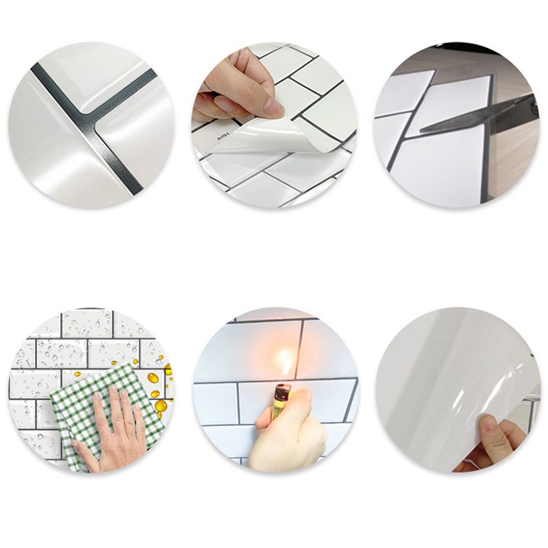 Square Subway Tile Water Resistant Peel & Stick Tile for Kitchen Backsplash Clearhalo 'Flooring 'Home Improvement' 'home_improvement' 'home_improvement_peel_stick_blacksplash' 'Peel & Stick Backsplash Tile' 'peel_stick_blacksplash' 'Walls & Ceilings' Walls and Ceiling' 1200x1200_8d7b1a84-812e-416b-9cf0-b18eeabd224c