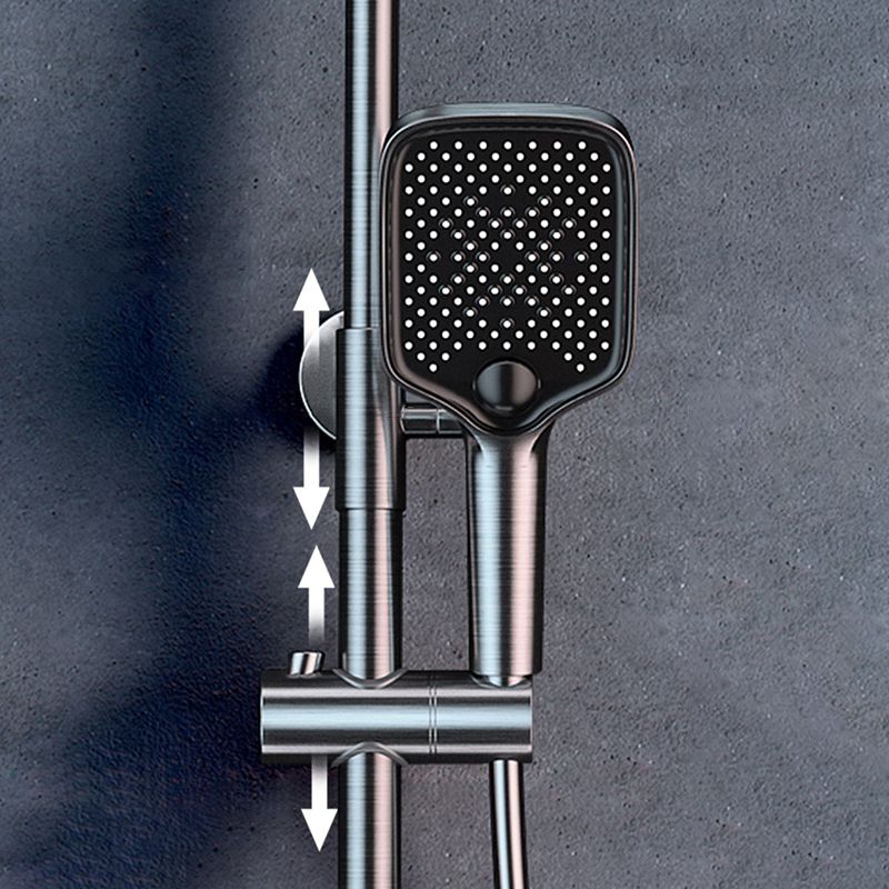 Modern Brass Shower Faucet Adjustable Spray Pattern Wall Mounted Shower Combo Clearhalo 'Bathroom Remodel & Bathroom Fixtures' 'Home Improvement' 'home_improvement' 'home_improvement_shower_faucets' 'Shower Faucets & Systems' 'shower_faucets' 'Showers & Bathtubs Plumbing' 'Showers & Bathtubs' 1200x1200_8d877c01-2dff-45df-a3cb-e63f694953bb