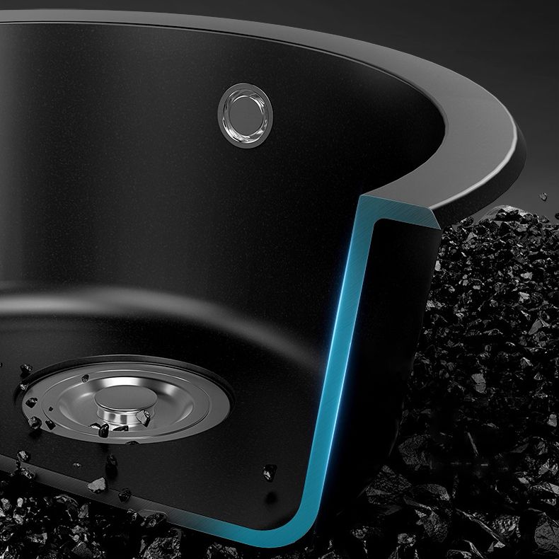 Single Bowl Kitchen Sink Modern Style Round Shape Kitchen Sink with Basket Strainer Clearhalo 'Home Improvement' 'home_improvement' 'home_improvement_kitchen_sinks' 'Kitchen Remodel & Kitchen Fixtures' 'Kitchen Sinks & Faucet Components' 'Kitchen Sinks' 'kitchen_sinks' 1200x1200_8d8fd8fa-eddb-4d9f-9219-ddc9c43ee8ce