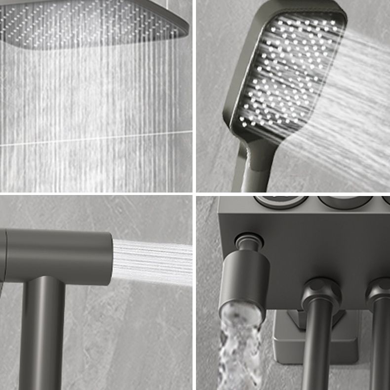 Modern Shower Combo Brass Handheld Shower Head Wall Mounted Shower Set Clearhalo 'Bathroom Remodel & Bathroom Fixtures' 'Home Improvement' 'home_improvement' 'home_improvement_shower_faucets' 'Shower Faucets & Systems' 'shower_faucets' 'Showers & Bathtubs Plumbing' 'Showers & Bathtubs' 1200x1200_8d996eea-68d7-4021-8915-2e66a7310cd2