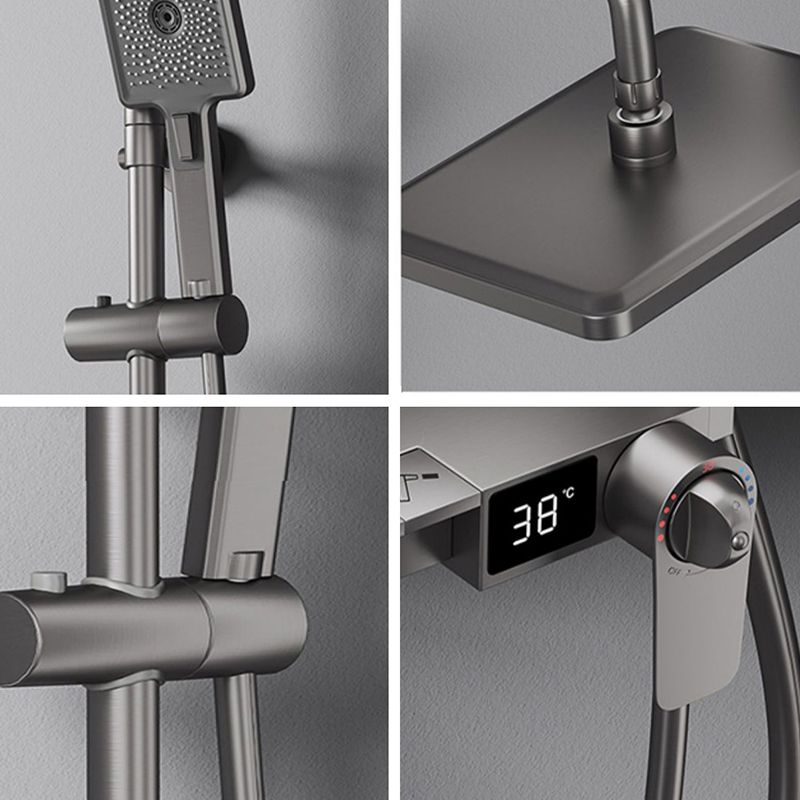 Modern Style Shower System Copper Spot Resist Wall Mounted Shower System Clearhalo 'Bathroom Remodel & Bathroom Fixtures' 'Home Improvement' 'home_improvement' 'home_improvement_shower_faucets' 'Shower Faucets & Systems' 'shower_faucets' 'Showers & Bathtubs Plumbing' 'Showers & Bathtubs' 1200x1200_8d9f9260-6923-4be8-a672-8b318770151e