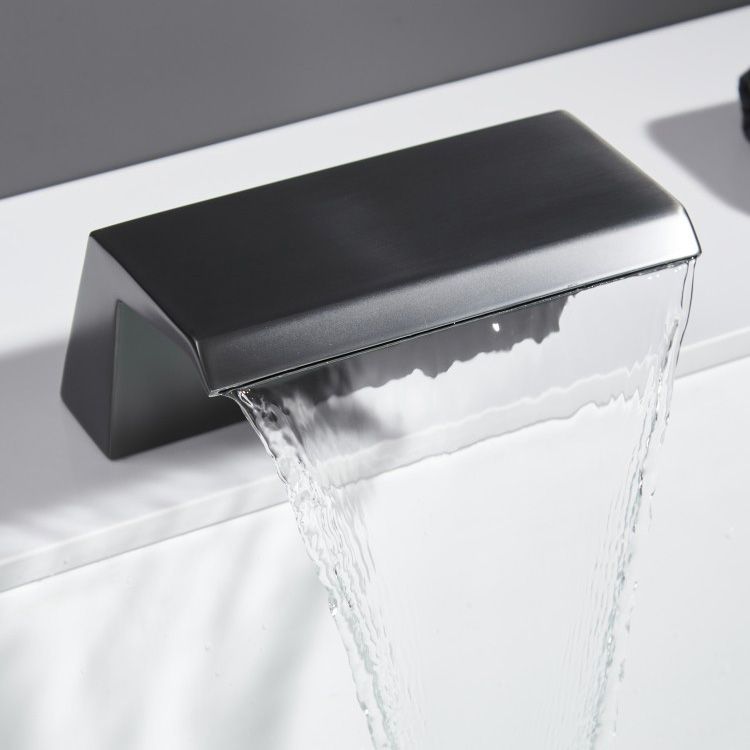 Modern Roman Bathtub Faucet Two Handle Copper Roman Tub Faucet Set Clearhalo 'Bathroom Remodel & Bathroom Fixtures' 'Bathtub Faucets' 'bathtub_faucets' 'Home Improvement' 'home_improvement' 'home_improvement_bathtub_faucets' 1200x1200_8da21cf6-5070-4704-bbe8-2cb3a97f4a2a