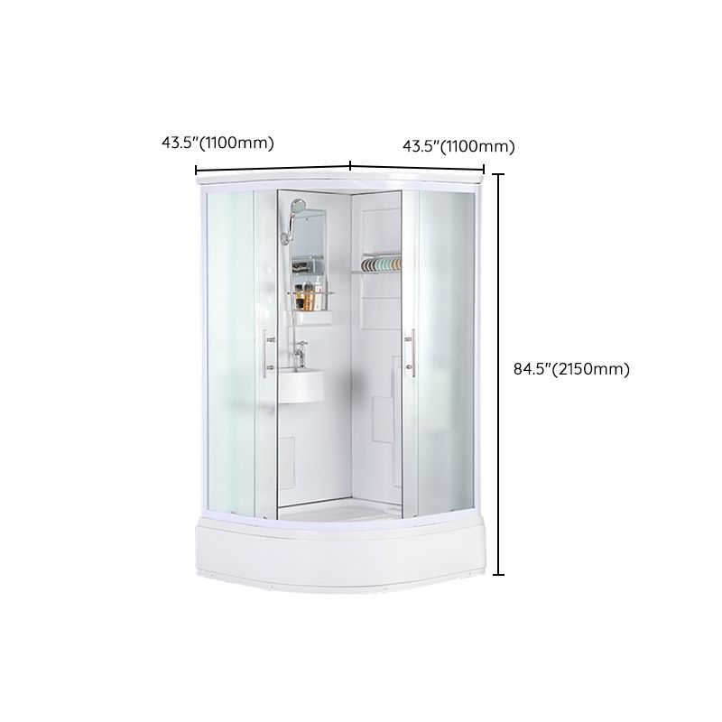 Double Sliding Shower Enclosure Clear Glass Framed Shower Enclosure Clearhalo 'Bathroom Remodel & Bathroom Fixtures' 'Home Improvement' 'home_improvement' 'home_improvement_shower_stalls_enclosures' 'Shower Stalls & Enclosures' 'shower_stalls_enclosures' 'Showers & Bathtubs' 1200x1200_8da48118-bbf6-4f2b-b794-98413d13c5c7