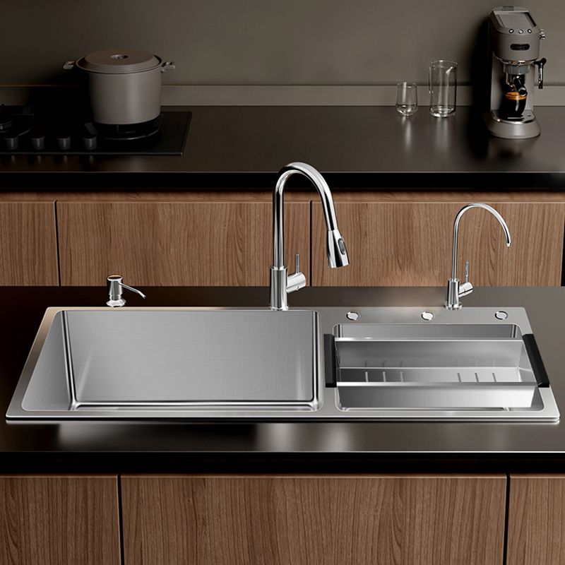 Classic Sink Set Stainless Steel Friction Resistant Sink Set for Kitchen Clearhalo 'Home Improvement' 'home_improvement' 'home_improvement_kitchen_sinks' 'Kitchen Remodel & Kitchen Fixtures' 'Kitchen Sinks & Faucet Components' 'Kitchen Sinks' 'kitchen_sinks' 1200x1200_8da756d1-74c6-49b8-a455-6a7d8fcf17cd