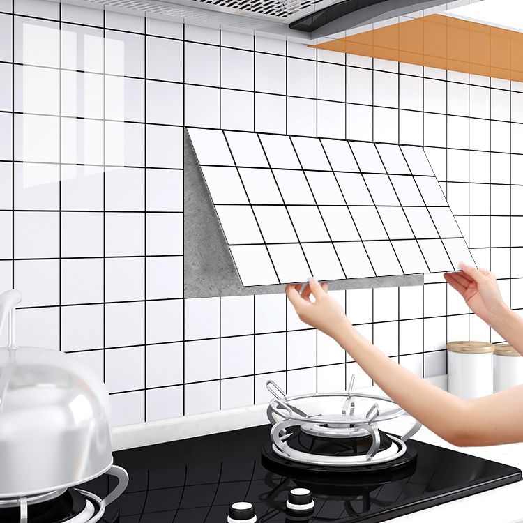 Rectangular Mildew Resistant Tile PVC Singular Peel & Stick Tile for Kitchen Clearhalo 'Flooring 'Home Improvement' 'home_improvement' 'home_improvement_peel_stick_blacksplash' 'Peel & Stick Backsplash Tile' 'peel_stick_blacksplash' 'Walls & Ceilings' Walls and Ceiling' 1200x1200_8dbe2502-916e-46ad-898c-396c2135efc2