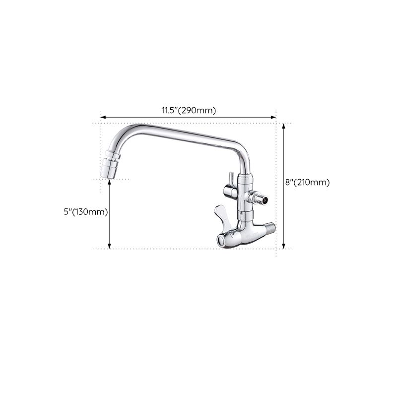 Modern Faucets 2-Handle and 1-Hole Copper Wall Mounted Pot Filler Faucet Clearhalo 'Home Improvement' 'home_improvement' 'home_improvement_kitchen_faucets' 'Kitchen Faucets' 'Kitchen Remodel & Kitchen Fixtures' 'Kitchen Sinks & Faucet Components' 'kitchen_faucets' 1200x1200_8dc07eee-2d29-4b7d-a7a6-71d6ee0119d4