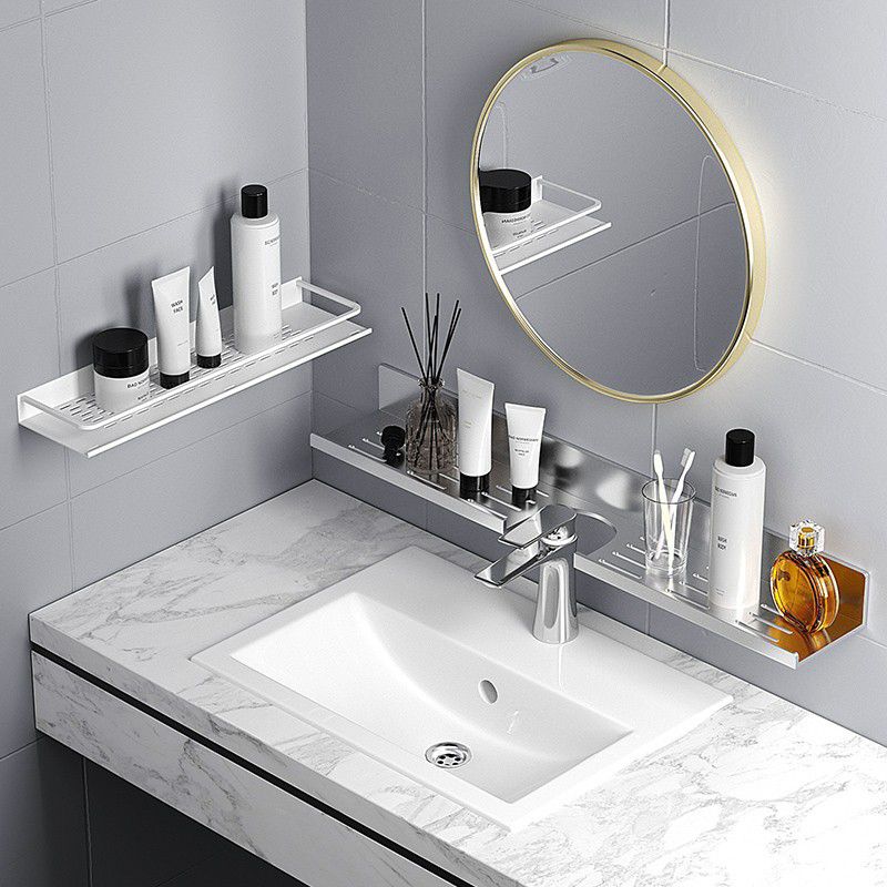 2-Piece Modern Style Bathroom Hardware Set Bath Shelf in Aluminum Clearhalo 'Bathroom Hardware Sets' 'Bathroom Hardware' 'Bathroom Remodel & Bathroom Fixtures' 'bathroom_hardware_sets' 'Home Improvement' 'home_improvement' 'home_improvement_bathroom_hardware_sets' 1200x1200_8dca717a-fb48-4a81-ac91-5b5b3a101d25