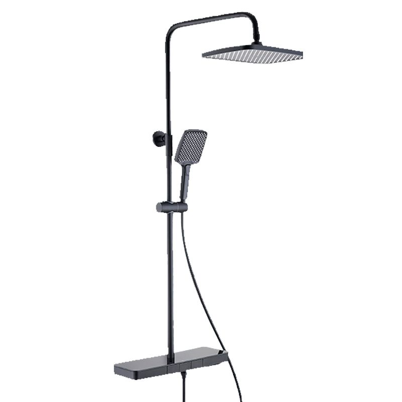 Wall Mounted Swivel Shower Trim Brass 2 Shower Heads Shower Set Clearhalo 'Bathroom Remodel & Bathroom Fixtures' 'Home Improvement' 'home_improvement' 'home_improvement_shower_faucets' 'Shower Faucets & Systems' 'shower_faucets' 'Showers & Bathtubs Plumbing' 'Showers & Bathtubs' 1200x1200_8dde7f1a-1872-4722-bb27-990987a3c02e