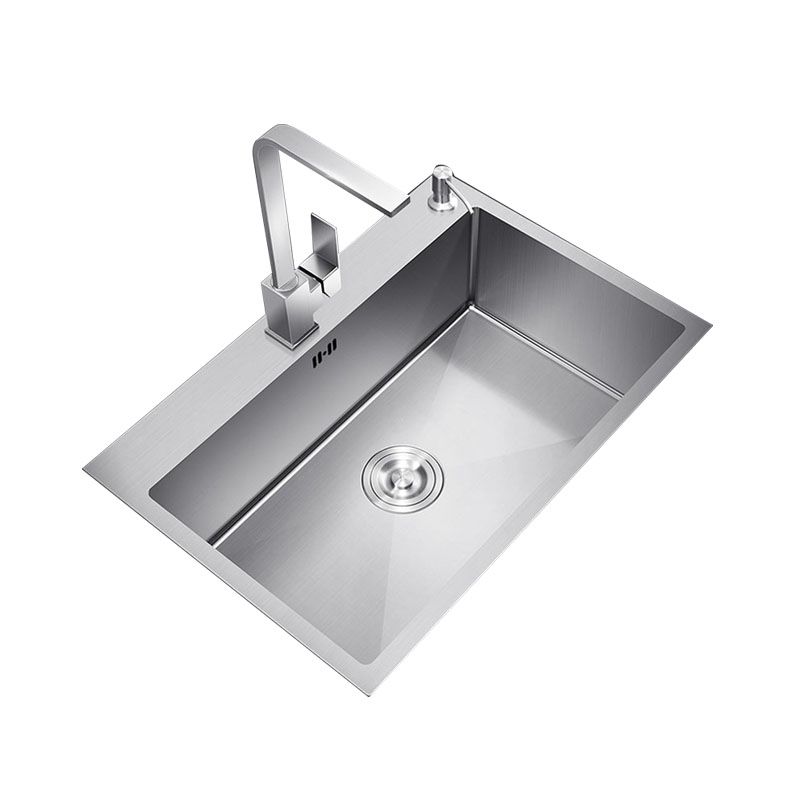 Classic Kitchen Sink Stainless Steel Friction Resistant Kitchen Sink with Drain Assembly Clearhalo 'Home Improvement' 'home_improvement' 'home_improvement_kitchen_sinks' 'Kitchen Remodel & Kitchen Fixtures' 'Kitchen Sinks & Faucet Components' 'Kitchen Sinks' 'kitchen_sinks' 1200x1200_8de82428-3c86-41a4-8239-023d62d4c966