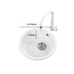 White 9" H Sink Single Bowl Drop-In Kitchen Sink with Soundproofing Clearhalo 'Home Improvement' 'home_improvement' 'home_improvement_kitchen_sinks' 'Kitchen Remodel & Kitchen Fixtures' 'Kitchen Sinks & Faucet Components' 'Kitchen Sinks' 'kitchen_sinks' 1200x1200_8e04c17b-c433-4ddf-aed1-146f4fe206ca