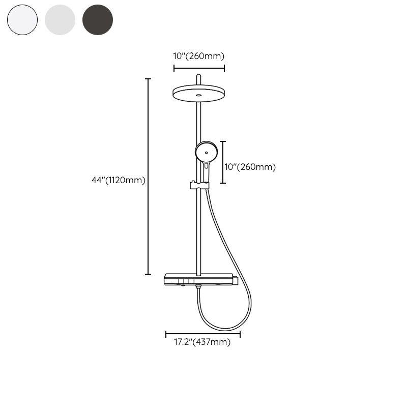 Modern Shower System Brass Volume Control Slide Bar Included Shower Combo Clearhalo 'Bathroom Remodel & Bathroom Fixtures' 'Home Improvement' 'home_improvement' 'home_improvement_shower_faucets' 'Shower Faucets & Systems' 'shower_faucets' 'Showers & Bathtubs Plumbing' 'Showers & Bathtubs' 1200x1200_8e0b47cd-0932-41e1-a1e0-da99c47cf53b