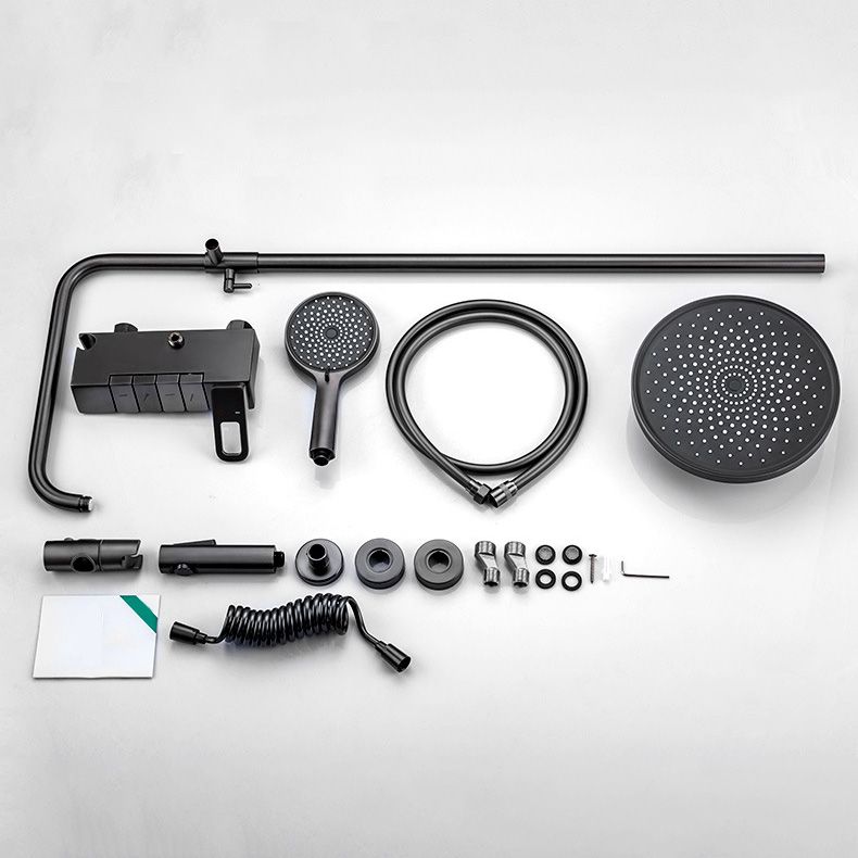 Wall Mounted Shower Adjustable Arm Shower Faucet Metal Shower System with Slide Bar Clearhalo 'Bathroom Remodel & Bathroom Fixtures' 'Home Improvement' 'home_improvement' 'home_improvement_shower_faucets' 'Shower Faucets & Systems' 'shower_faucets' 'Showers & Bathtubs Plumbing' 'Showers & Bathtubs' 1200x1200_8e0d0fc0-2fc4-4ccf-8e92-a9cdcb82f3f7