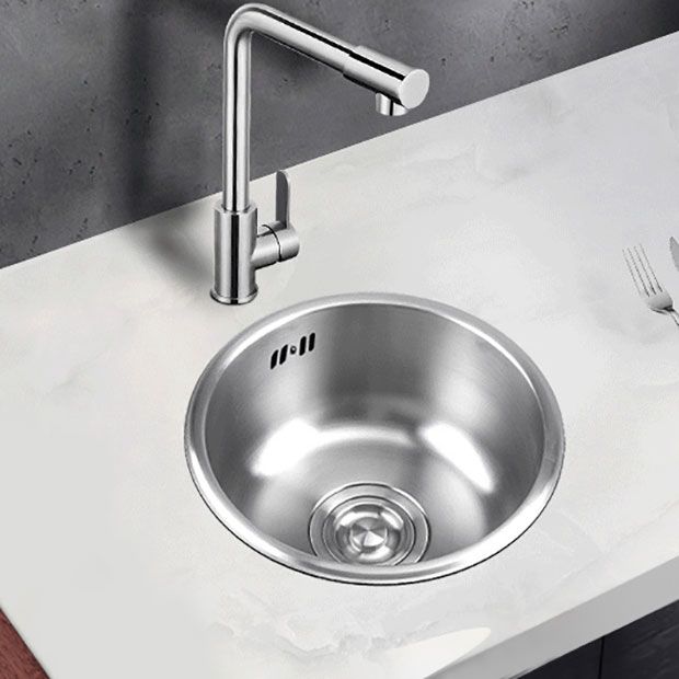Round Stainless Steel Kitchen Sink with Drain Assembly Drop-In Sink Clearhalo 'Home Improvement' 'home_improvement' 'home_improvement_kitchen_sinks' 'Kitchen Remodel & Kitchen Fixtures' 'Kitchen Sinks & Faucet Components' 'Kitchen Sinks' 'kitchen_sinks' 1200x1200_8e136bd7-b748-46b4-a2f0-a138eaba50ee