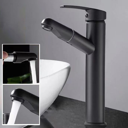 Lever Handle Faucet Contemporary Pull-out Faucet for Bathroom Clearhalo 'Bathroom Remodel & Bathroom Fixtures' 'Bathroom Sink Faucets' 'Bathroom Sinks & Faucet Components' 'bathroom_sink_faucets' 'Home Improvement' 'home_improvement' 'home_improvement_bathroom_sink_faucets' 1200x1200_8e26980f-cf93-45a8-8885-a4cf6f34d387