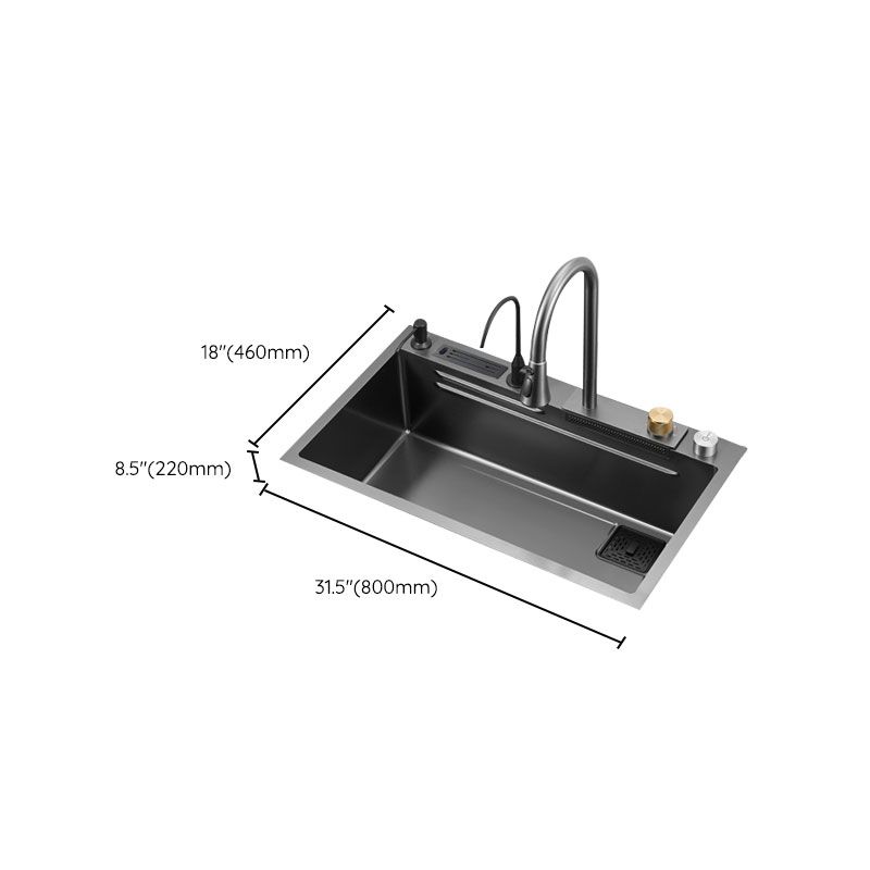Modern Kitchen Sink Single Basin Kitchen Sink with Soundproofing Clearhalo 'Home Improvement' 'home_improvement' 'home_improvement_kitchen_sinks' 'Kitchen Remodel & Kitchen Fixtures' 'Kitchen Sinks & Faucet Components' 'Kitchen Sinks' 'kitchen_sinks' 1200x1200_8e29cf5c-1b2f-42e4-bf18-02ca23f4b7ba