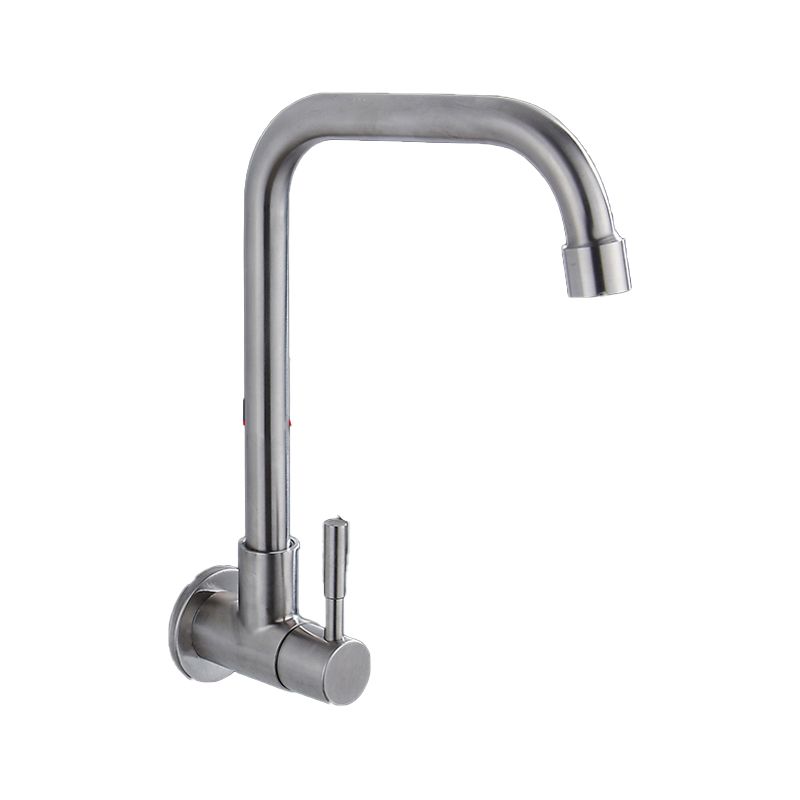 Contemporary Style Bar Faucet Metal Wall-mounted Kitchen Faucet Clearhalo 'Home Improvement' 'home_improvement' 'home_improvement_kitchen_faucets' 'Kitchen Faucets' 'Kitchen Remodel & Kitchen Fixtures' 'Kitchen Sinks & Faucet Components' 'kitchen_faucets' 1200x1200_8e4cdd80-5159-4b8f-a201-f40847626df4