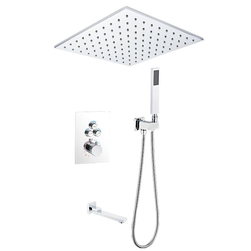 Modern Shower System Brass Temperature Control Adjustable Shower Head Shower Set Clearhalo 'Bathroom Remodel & Bathroom Fixtures' 'Home Improvement' 'home_improvement' 'home_improvement_shower_faucets' 'Shower Faucets & Systems' 'shower_faucets' 'Showers & Bathtubs Plumbing' 'Showers & Bathtubs' 1200x1200_8e5adac1-7484-404f-bb81-10a4e63e93c8