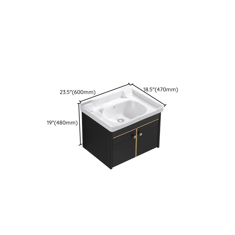 Modern Metal Wall Mount Sink Vanity Single Sink with Doors for Bathroom Clearhalo 'Bathroom Remodel & Bathroom Fixtures' 'Bathroom Vanities' 'bathroom_vanities' 'Home Improvement' 'home_improvement' 'home_improvement_bathroom_vanities' 1200x1200_8e5c44ea-ff70-4d18-a466-e724909d1eaa