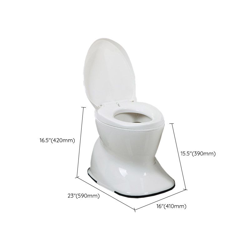 Contemporary Plastic Toilet Floor Mounted Toilet Bowl with Slow Close Seat for Bathroom Clearhalo 'Bathroom Remodel & Bathroom Fixtures' 'Home Improvement' 'home_improvement' 'home_improvement_toilets' 'Toilets & Bidets' 'Toilets' 1200x1200_8e7de080-ddc9-412c-8a90-8f629758f6d9