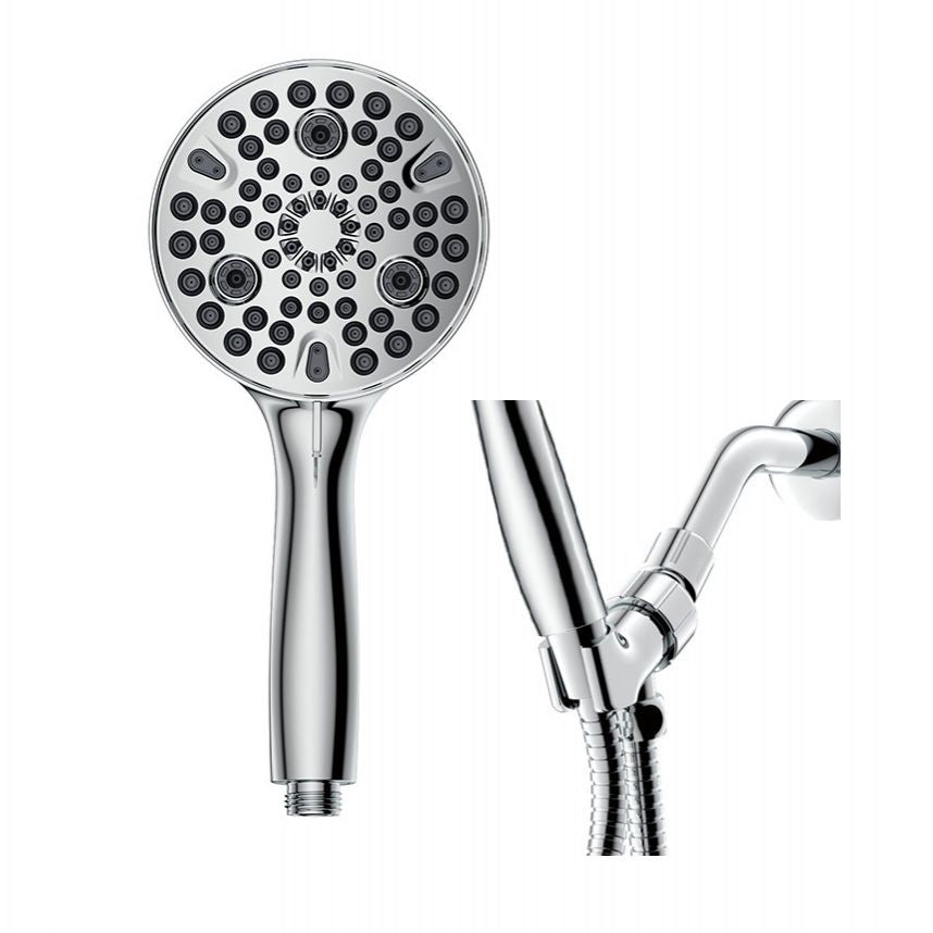 Round Handheld Shower Head Plastic Water Efficient Shower Head Clearhalo 'Bathroom Remodel & Bathroom Fixtures' 'Home Improvement' 'home_improvement' 'home_improvement_shower_heads' 'Shower Heads' 'shower_heads' 'Showers & Bathtubs Plumbing' 'Showers & Bathtubs' 1200x1200_8e8d7627-7b30-4021-b0ef-61c84dd8a0a7