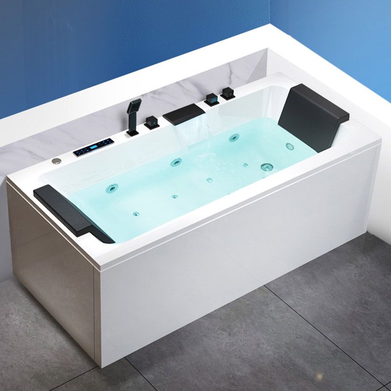 Modern Style Alcove Bath Tub Acrylic Rectangular Bathroom Bathtub with Faucet Clearhalo 'Bathroom Remodel & Bathroom Fixtures' 'Bathtubs' 'Home Improvement' 'home_improvement' 'home_improvement_bathtubs' 'Showers & Bathtubs' 1200x1200_8e8e4f13-06dc-4c02-ad0e-01e3dbcfcf89