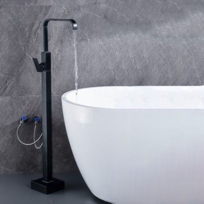Modern Freestanding Bathtub Metal Faucet Freestanding Tub Faucet Clearhalo 'Bathroom Remodel & Bathroom Fixtures' 'Bathtub Faucets' 'bathtub_faucets' 'Home Improvement' 'home_improvement' 'home_improvement_bathtub_faucets' 1200x1200_8e9a5770-f1d2-4ad0-9415-249d2bebbde6