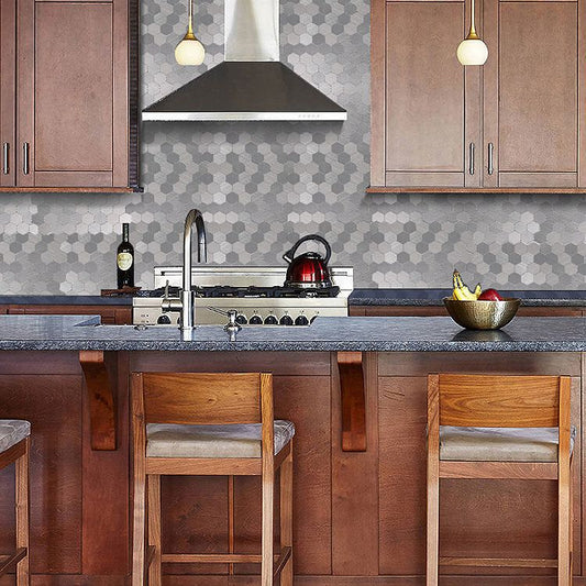 Subway Tile Wallpaper Contemporary Peel and Stick Wall Tile with Metal Look Clearhalo 'Flooring 'Home Improvement' 'home_improvement' 'home_improvement_peel_stick_blacksplash' 'Peel & Stick Backsplash Tile' 'peel_stick_blacksplash' 'Walls & Ceilings' Walls and Ceiling' 1200x1200_8ea7f5d7-c343-47eb-a376-7a91795733f1