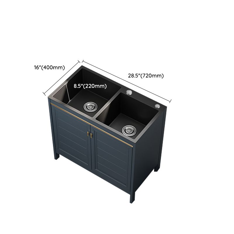 Modern Style Kitchen Sink Stainless Steel All-in-one Kitchen Sink with Drain Strainer Kit Clearhalo 'Home Improvement' 'home_improvement' 'home_improvement_kitchen_sinks' 'Kitchen Remodel & Kitchen Fixtures' 'Kitchen Sinks & Faucet Components' 'Kitchen Sinks' 'kitchen_sinks' 1200x1200_8eaacb95-8cc3-46a4-81b2-a0ff59a36ad1