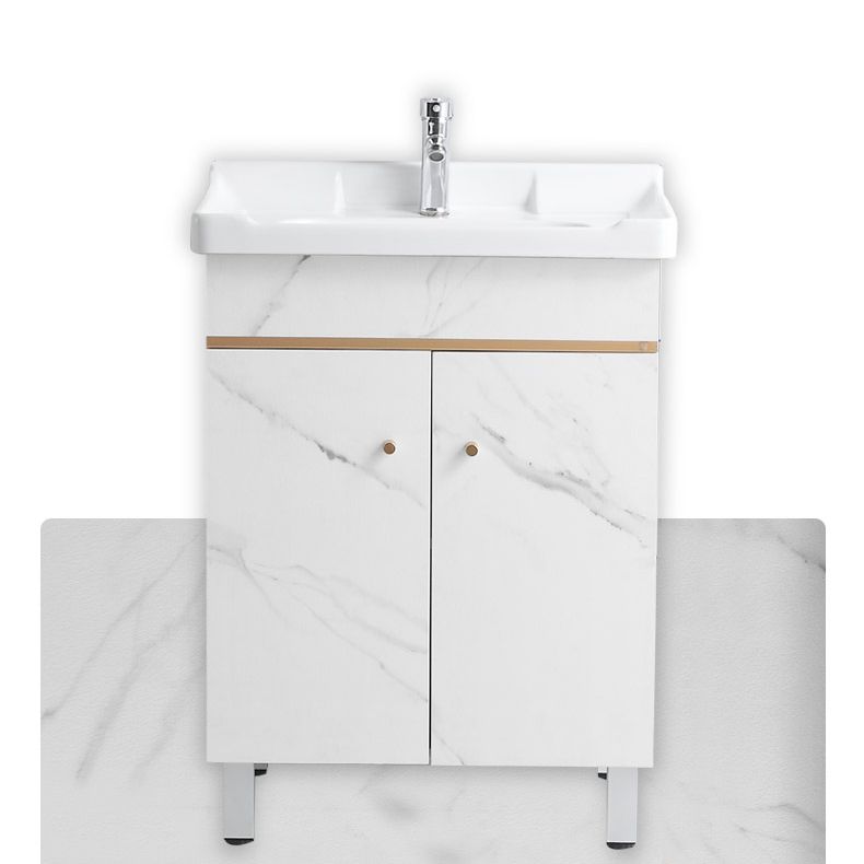 Modern Single Sink Bathroom Vanity White Ceramic Top Rectangular Vanity Set Clearhalo 'Bathroom Remodel & Bathroom Fixtures' 'Bathroom Vanities' 'bathroom_vanities' 'Home Improvement' 'home_improvement' 'home_improvement_bathroom_vanities' 1200x1200_8eb254d8-2b75-4944-a37e-e831fc54a8d7
