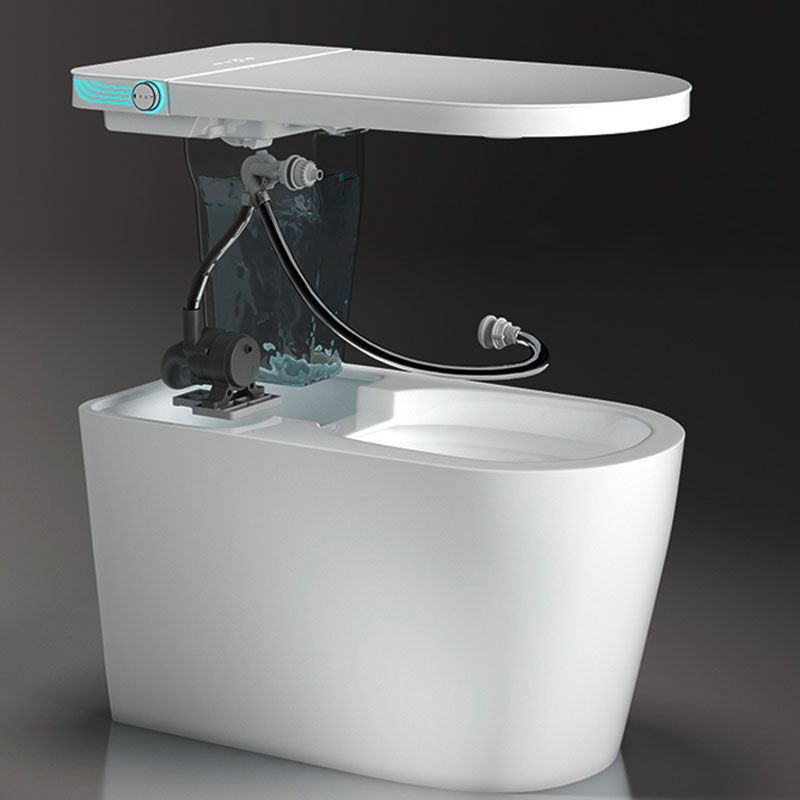 Contemporary 17.32" H White Electronic Toilet Elongated Floor Standing Bidet Clearhalo 'Bathroom Remodel & Bathroom Fixtures' 'Bidets' 'Home Improvement' 'home_improvement' 'home_improvement_bidets' 'Toilets & Bidets' 1200x1200_8ebe48ae-bb12-4e2c-9963-1e823c868d2a