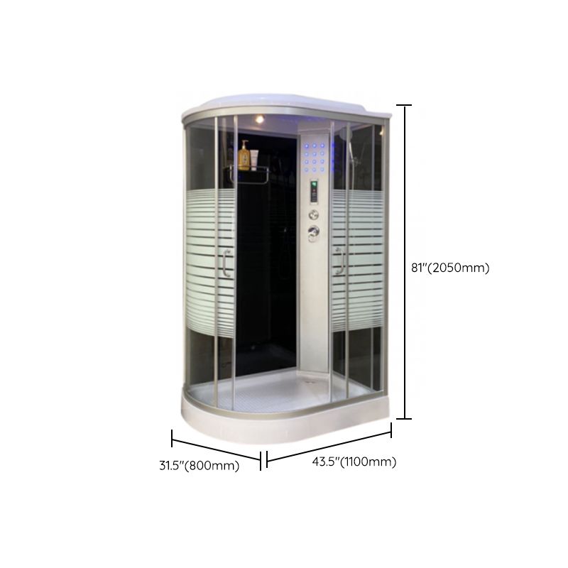 Rectangle Corner Shower Stall Semi-Frameless Double Sliding Shower Enclosure Clearhalo 'Bathroom Remodel & Bathroom Fixtures' 'Home Improvement' 'home_improvement' 'home_improvement_shower_stalls_enclosures' 'Shower Stalls & Enclosures' 'shower_stalls_enclosures' 'Showers & Bathtubs' 1200x1200_8ed62ad4-0bb5-46dc-8104-c981be09e6cc