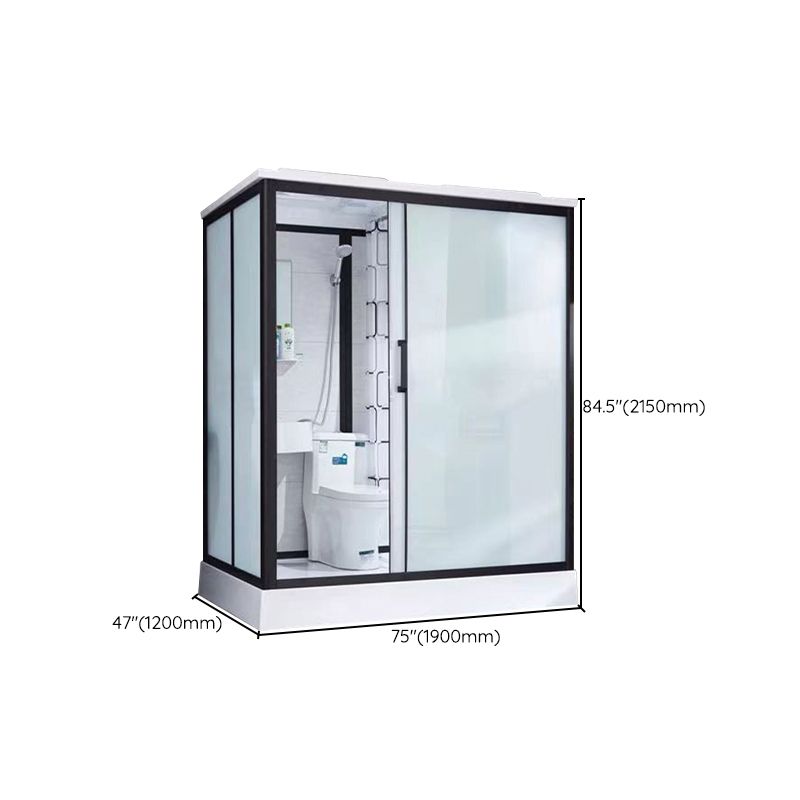 Framed Tempered Glass Shower Kit with Base Included Framed Shower Stall Clearhalo 'Bathroom Remodel & Bathroom Fixtures' 'Home Improvement' 'home_improvement' 'home_improvement_shower_stalls_enclosures' 'Shower Stalls & Enclosures' 'shower_stalls_enclosures' 'Showers & Bathtubs' 1200x1200_8f03b01b-855c-4ed2-b540-fed2ecc7db2e