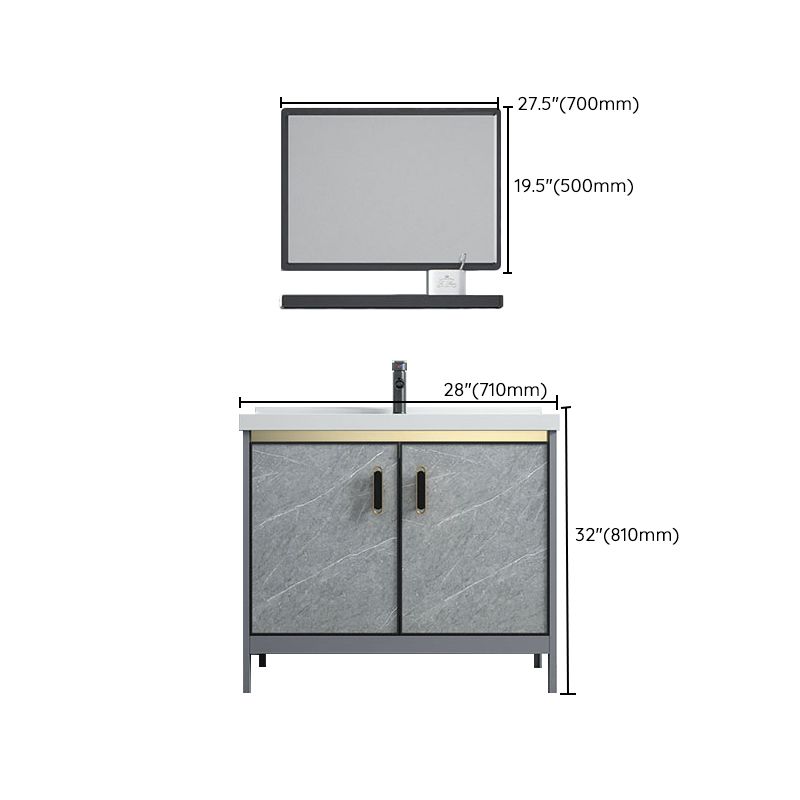 Bathroom Vanity Set Drawers Rectangular Sink Mirror Vanity Sink with Faucet Clearhalo 'Bathroom Remodel & Bathroom Fixtures' 'Bathroom Vanities' 'bathroom_vanities' 'Home Improvement' 'home_improvement' 'home_improvement_bathroom_vanities' 1200x1200_8f0570e6-8286-409e-a6c1-e5060d71b3a1