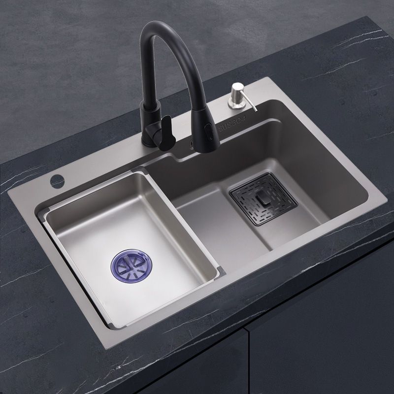 Drop-In Kitchen Sink Stainless Steel Kitchen Sink with Faucet Included Clearhalo 'Home Improvement' 'home_improvement' 'home_improvement_kitchen_sinks' 'Kitchen Remodel & Kitchen Fixtures' 'Kitchen Sinks & Faucet Components' 'Kitchen Sinks' 'kitchen_sinks' 1200x1200_8f0d5f0f-bc01-4c52-ad7b-91067fd94f78