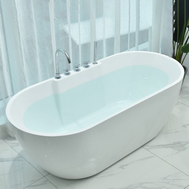 Antique Finish Stand Alone Bathtub Modern Soaking Oval Bath Tub Clearhalo 'Bathroom Remodel & Bathroom Fixtures' 'Bathtubs' 'Home Improvement' 'home_improvement' 'home_improvement_bathtubs' 'Showers & Bathtubs' 1200x1200_8f0e990a-ff04-4ea9-95b3-6bde971e9730