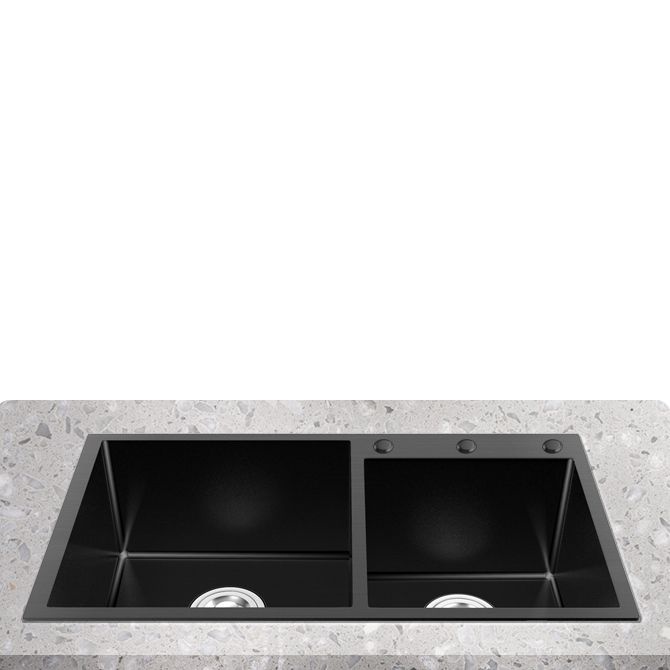 Contemporary Style Kitchen Sink Drop-In Stainless Steel Double Kitchen Sink Clearhalo 'Home Improvement' 'home_improvement' 'home_improvement_kitchen_sinks' 'Kitchen Remodel & Kitchen Fixtures' 'Kitchen Sinks & Faucet Components' 'Kitchen Sinks' 'kitchen_sinks' 1200x1200_8f22bc79-4ced-4235-bd4b-fdf78e973aab