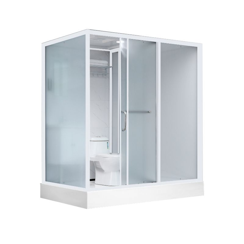 Shower Stall Semi-Frameless Single Sliding Black Rectangle Shower Stall Clearhalo 'Bathroom Remodel & Bathroom Fixtures' 'Home Improvement' 'home_improvement' 'home_improvement_shower_stalls_enclosures' 'Shower Stalls & Enclosures' 'shower_stalls_enclosures' 'Showers & Bathtubs' 1200x1200_8f250e3b-5d25-4792-b672-e2ad245f62f8