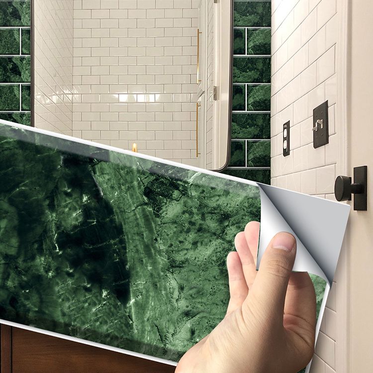 Mosaic Tile Peel and Stick Tile Pvc Backsplash Peel and Stick Wall Tile in Green Clearhalo 'Flooring 'Home Improvement' 'home_improvement' 'home_improvement_peel_stick_blacksplash' 'Peel & Stick Backsplash Tile' 'peel_stick_blacksplash' 'Walls & Ceilings' Walls and Ceiling' 1200x1200_8f361da1-14de-4092-a85c-c13fc96c1432