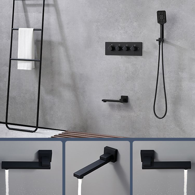 Modern Shower Trim Brass Slide Bar Included Adjustable Shower Head Shower Combo Clearhalo 'Bathroom Remodel & Bathroom Fixtures' 'Home Improvement' 'home_improvement' 'home_improvement_shower_faucets' 'Shower Faucets & Systems' 'shower_faucets' 'Showers & Bathtubs Plumbing' 'Showers & Bathtubs' 1200x1200_8f4e01f7-9638-42fc-96da-7f054ffee89b