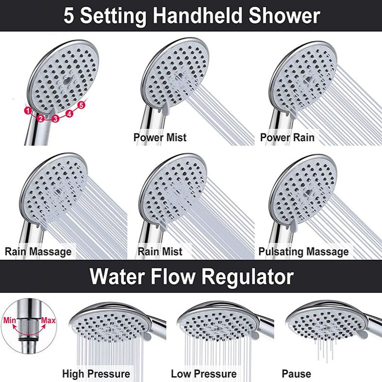 Square Shape Dual Shower Heads Modern Home Metal Dual Shower Heads Clearhalo 'Bathroom Remodel & Bathroom Fixtures' 'Home Improvement' 'home_improvement' 'home_improvement_shower_heads' 'Shower Heads' 'shower_heads' 'Showers & Bathtubs Plumbing' 'Showers & Bathtubs' 1200x1200_8f50e5bc-f949-478d-9ae9-471df2ada88d