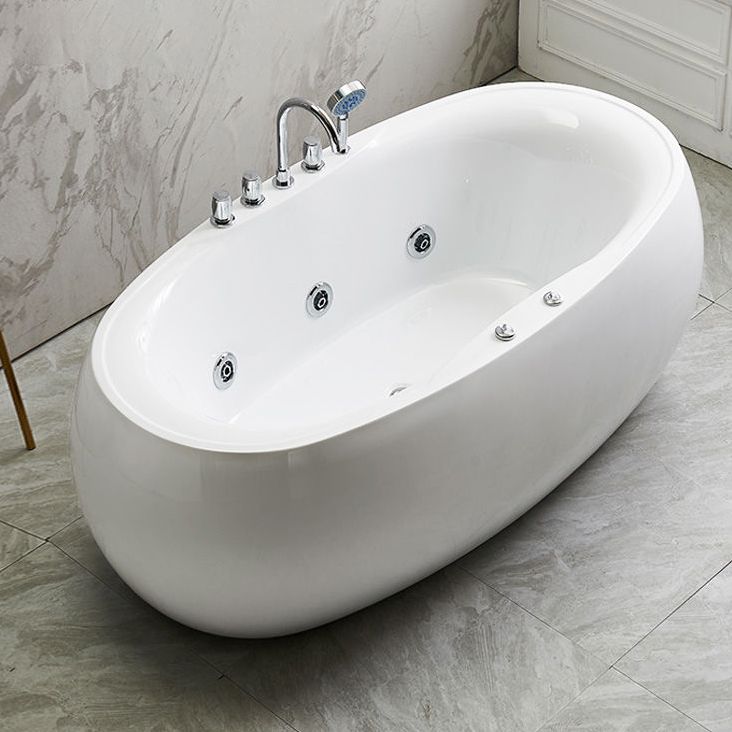 Freestanding Bath Acrylic Soaking White Heater Included Bathtub Clearhalo 'Bathroom Remodel & Bathroom Fixtures' 'Bathtubs' 'Home Improvement' 'home_improvement' 'home_improvement_bathtubs' 'Showers & Bathtubs' 1200x1200_8f6e1e67-b027-4032-93e5-4d460bc5fb62