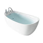 Freestanding Oval Bath Tub Modern Acrylic-Fiberglass Soaking Bathtub Clearhalo 'Bathroom Remodel & Bathroom Fixtures' 'Bathtubs' 'Home Improvement' 'home_improvement' 'home_improvement_bathtubs' 'Showers & Bathtubs' 1200x1200_8f78d5ad-30ad-4574-8bf2-106c8989eaaa