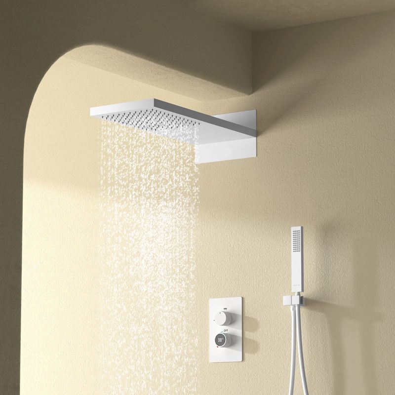 Modern Shower Set Brass Wall Mounted Handheld Shower Head Shower Combo Clearhalo 'Bathroom Remodel & Bathroom Fixtures' 'Home Improvement' 'home_improvement' 'home_improvement_shower_faucets' 'Shower Faucets & Systems' 'shower_faucets' 'Showers & Bathtubs Plumbing' 'Showers & Bathtubs' 1200x1200_8fb23642-56d7-45b5-9450-299d194a2441