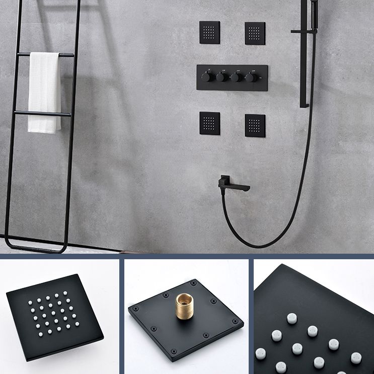 Modern Shower Trim Brass Slide Bar Included Adjustable Shower Head Shower Combo Clearhalo 'Bathroom Remodel & Bathroom Fixtures' 'Home Improvement' 'home_improvement' 'home_improvement_shower_faucets' 'Shower Faucets & Systems' 'shower_faucets' 'Showers & Bathtubs Plumbing' 'Showers & Bathtubs' 1200x1200_8fc5b3bf-f542-4290-91f9-5db4c22b6c5a